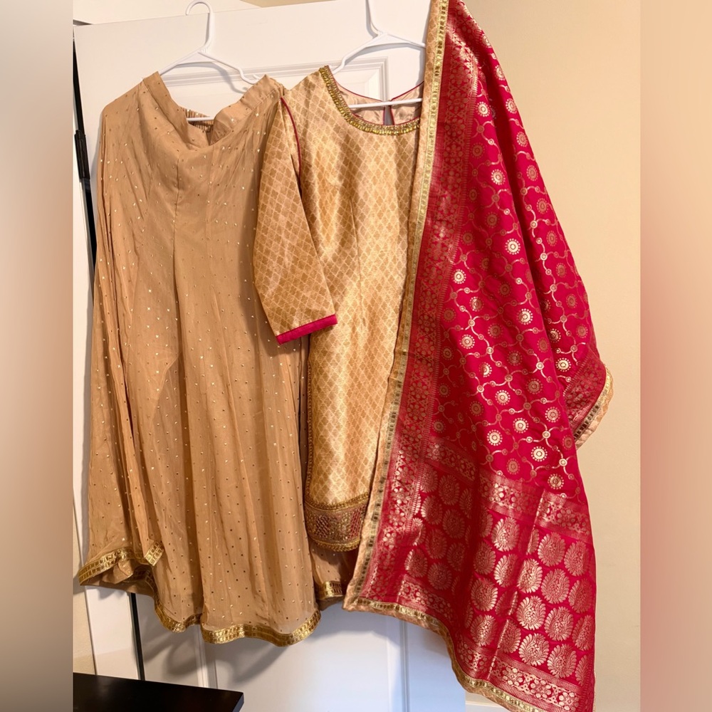 Brand new Elegant Rose gold sharara Outfit